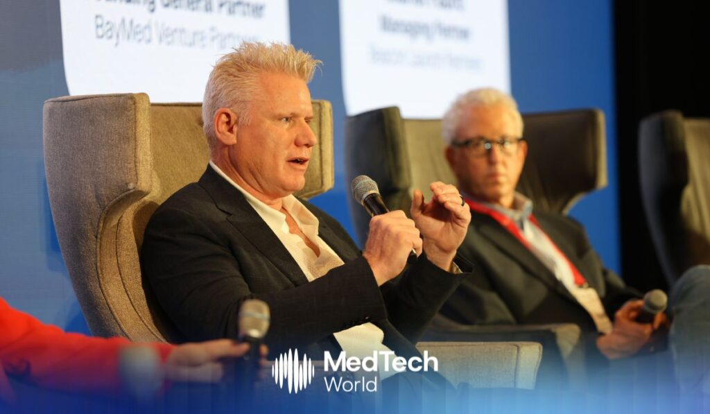 Christian Espinosa speaking during the panel 'Regulatory to Revenue: Building with the End in Mind' at MedTech World Bay Area 2025