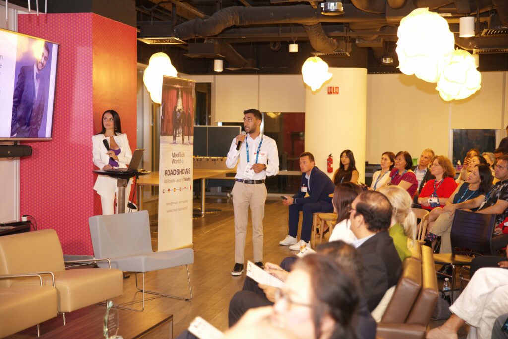 One of the pitch competition participants during MedTech World Singapore 2024