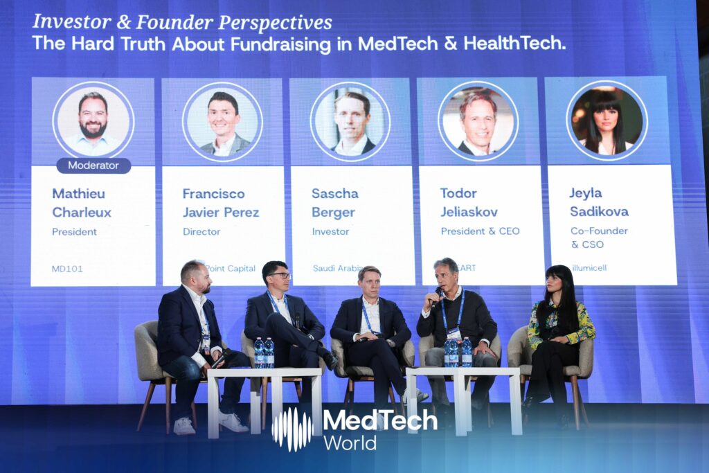 Panellists on stage during MedTech Malta 2025