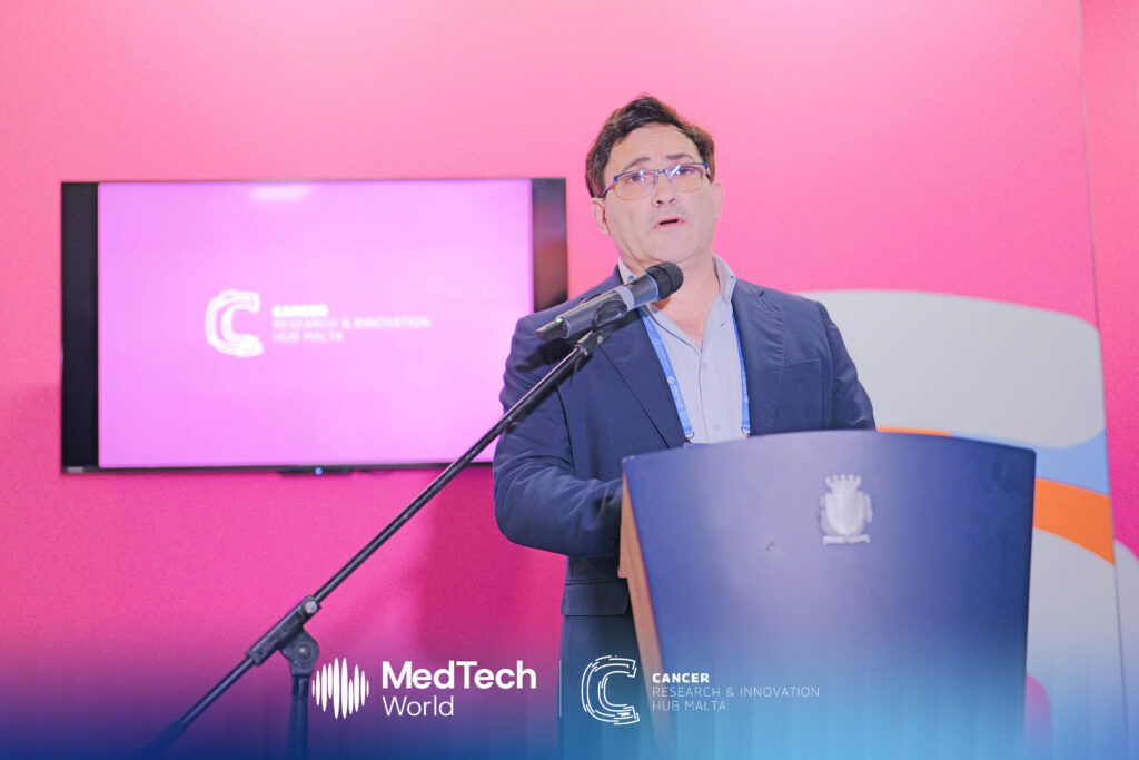 Prof Christian Scerri, Chair, CRIHM, addressed the audience at MedTech Malta 2025