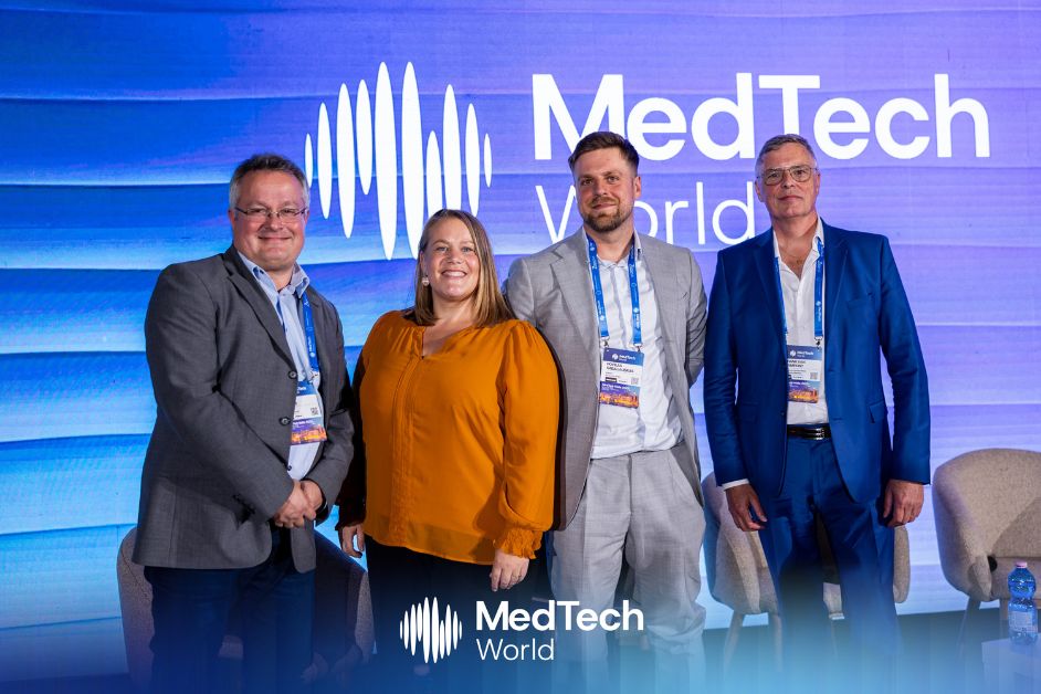 Panellists on stage at MedTech Malta 2025