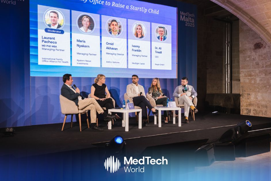 Panellists on stage at MedTech Malta 2025