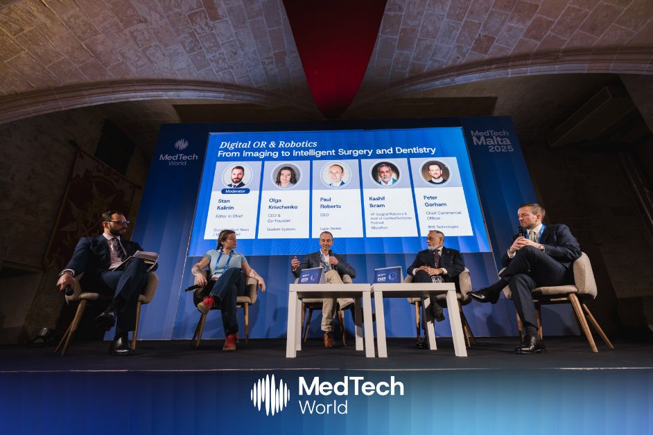 Panellists on stage during MedTech Malta 2025