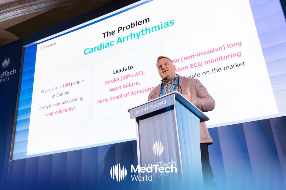 Vlastimil Hrabal, CEO of Kardi Ai, during the company showcase at MedTech Malta 2025
