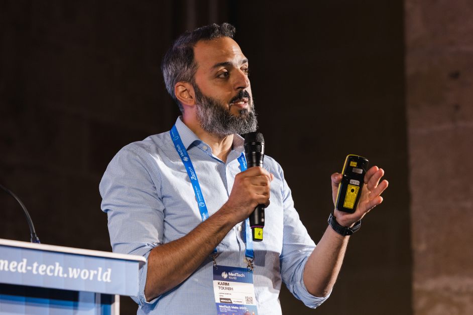 Karim Tourbah, Chief Product and Innovation Officer at Lupin Dental, during the company showcase at MedTech Malta 2025