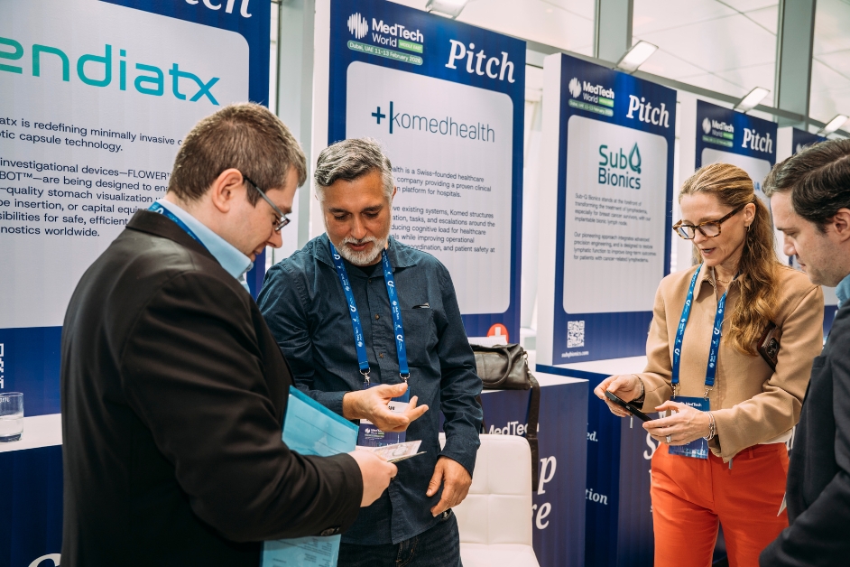Attendees on the exhibition floor