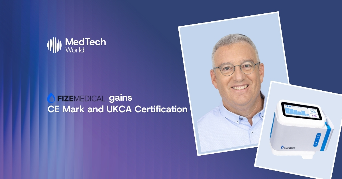 FIZE Medical receives CE Mark and UKCA Certification for FIZE kUO® System